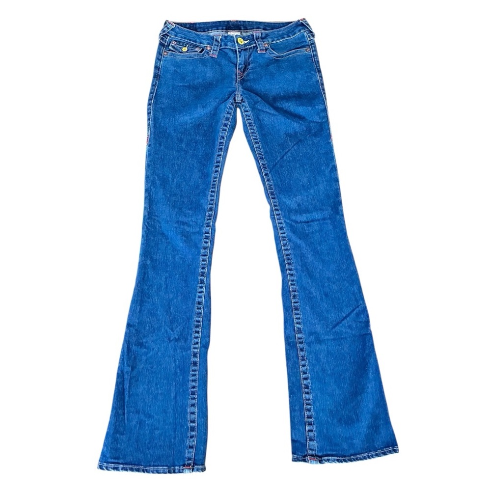 True Religion Becky Bootcut Jeans Size 29 Made in USA Flap Pockets
